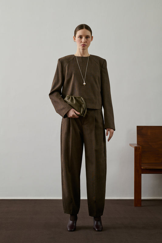 Blouse Giovana - Marron Chiné - Laine - Femme