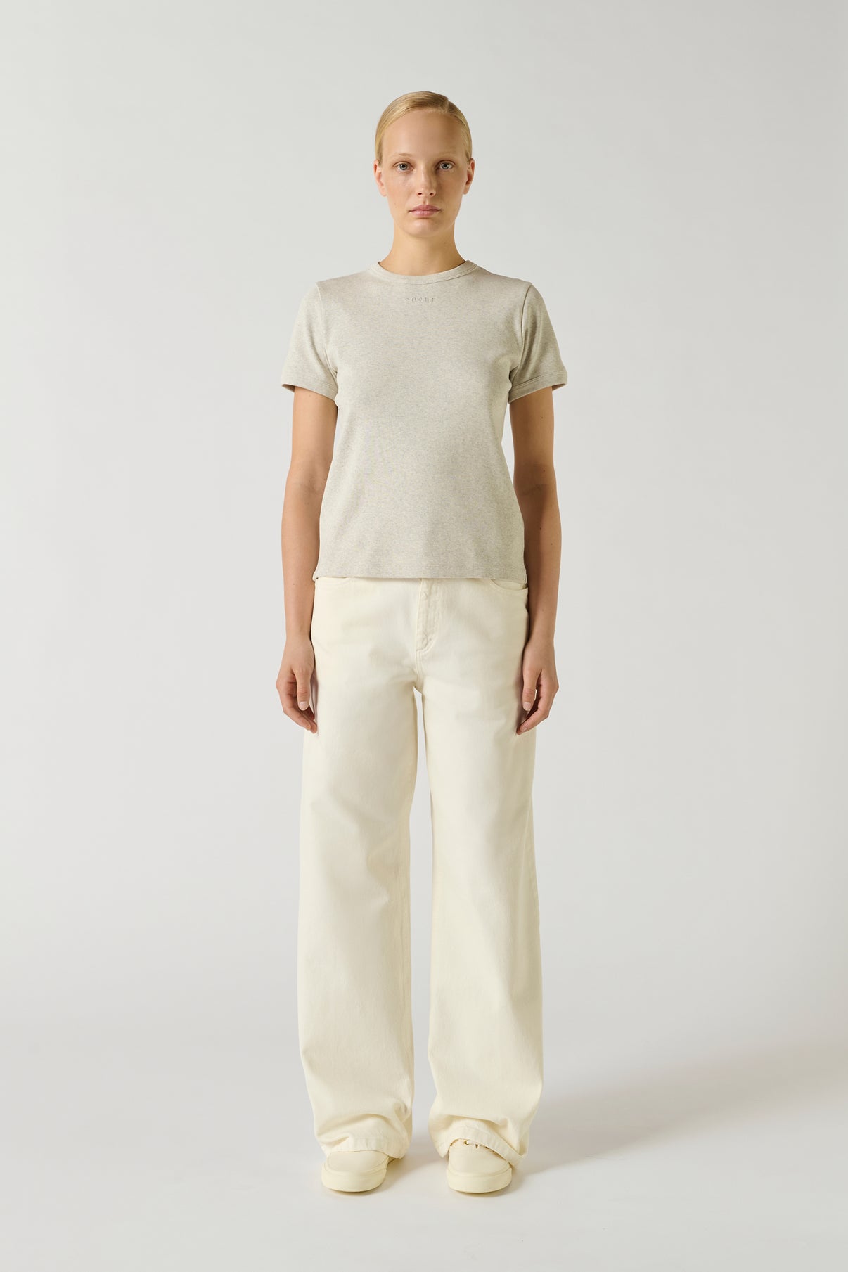 Tee-Shirt Aristide - Gris Chiné - Coton - Femme vue 3