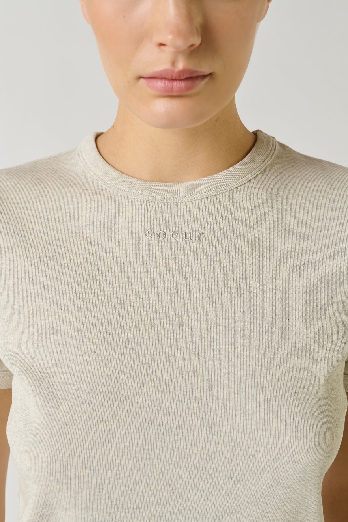Tee-Shirt Aristide - Gris Chiné - Coton - Femme vue 5