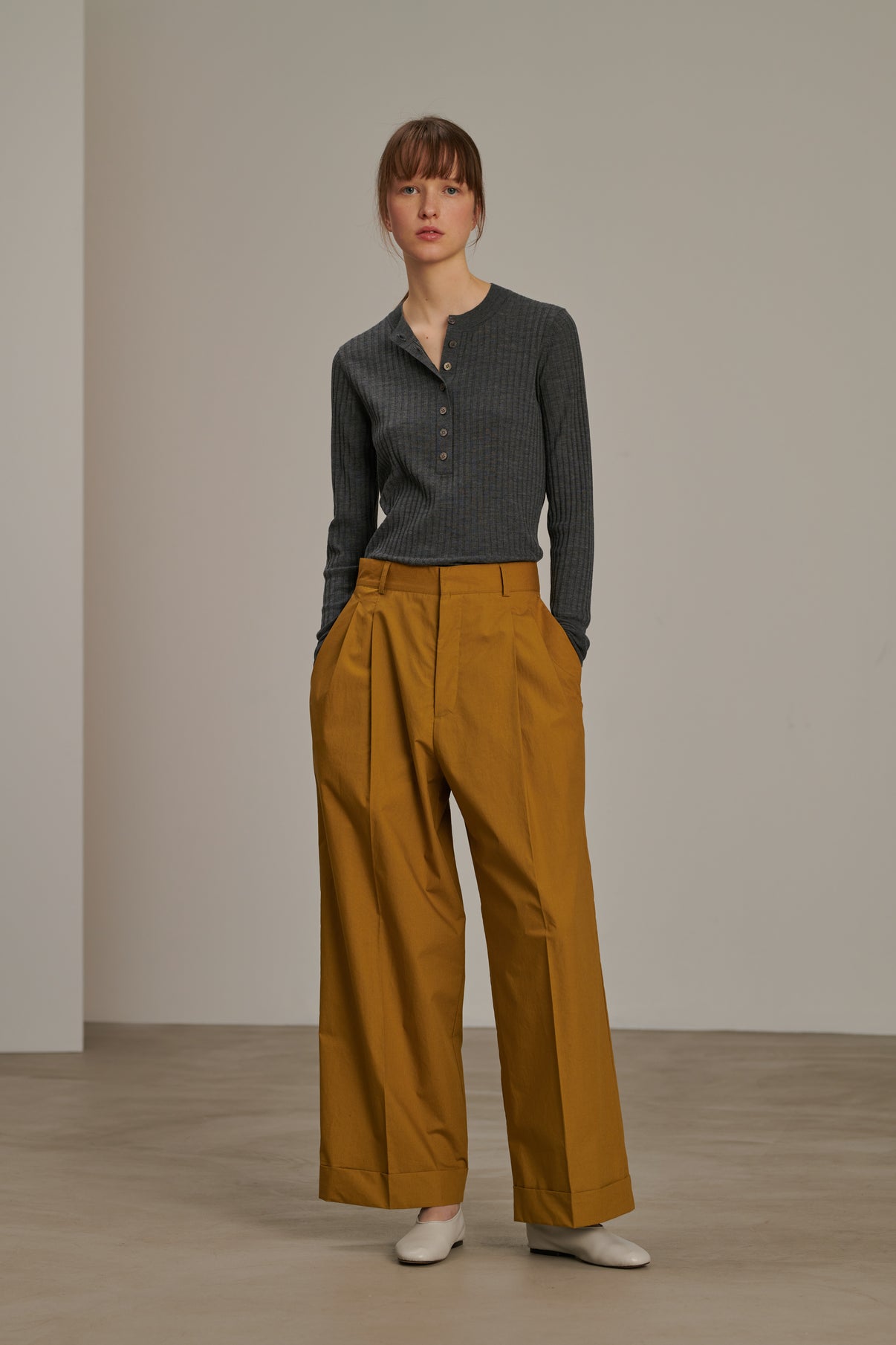 Pantalon Watson - Bronze - Coton - Femme vue 1