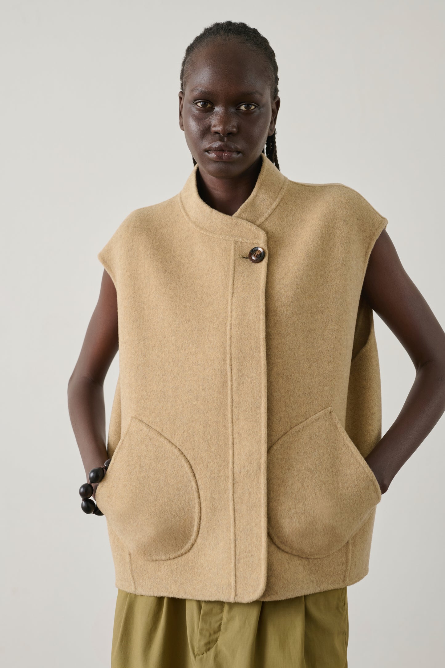 Blouson Adeline - Beige Chiné - Laine - Femme